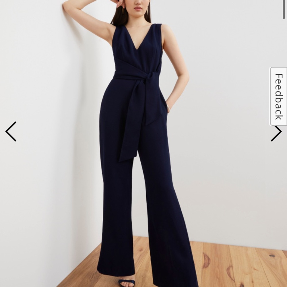 Vince Camuto Tie West Black Jumpsuit Size 8